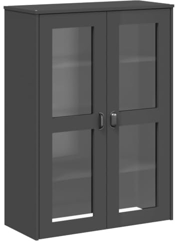 vidaXL Aufsatz für Highboard VIKEN Anthrazit Holzwerkstoff
