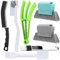 Xemnys Spazzola per la pulizia delle fessure, kit di strumenti per la pulizia profonda delle scanalature delle finestre, per piccoli spazi, veneziane, bagno, doccia, porta scorrevole, WC, cucina