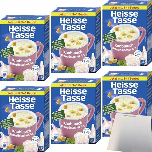 usy Bundle für Heisse Tasse Knoblauch Französischer Art Suppe 6er Pack (6x 4 Beutel a 19,5g) + usy Block