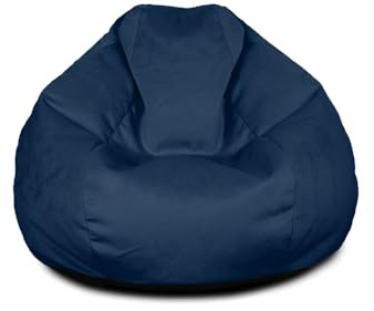 Bags of Beans Velvet Extra Large Pre-Filled Adult Bean Bag Chair - Peacock