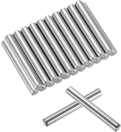 QUARKZMAN 50 Stück 4mm x 30mm Regalbodenträger, Regalstifte Zylinderstift, Verstellbare Regalbodenhalter Bodenträger Edelstahl Silber (0,15 x 1,18 Zoll)