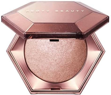 Fenty Beauty Original von Rihanna | Diamond Veil | Diamond Veil – Highlighter-Pulver für Gesicht und Körper | 8 g / 0,28 oz | VEGANO | by BELLA (02 Rosé Rave, 8 g (1er-Pack)