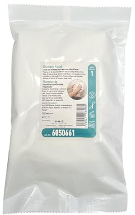 Shampoo Haube – Haarwaschhaube ohne Wasser & Ausspülen – Feuchte Einweg-Waschhaube für Pflege, Bettlägerige, Reisen & Camping – mikrowellengeeignet – sanfte Haarreinigung (4 stück)