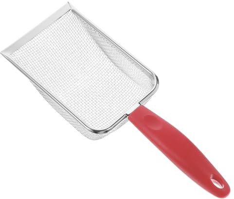 Toyvian Pala di sabbia per sorseggiare con pala di guscio per la spiaggia vagliare strumenti per bombardare la spiaggia picche da spiaggia per acciaio inossidabile rosso