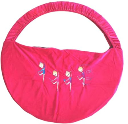Milageto Obstacle Course Ring Bag, Exercise Hoop Bag, Exercise Ball, Gym Equipment Organizer, Gym Bag, Pink M