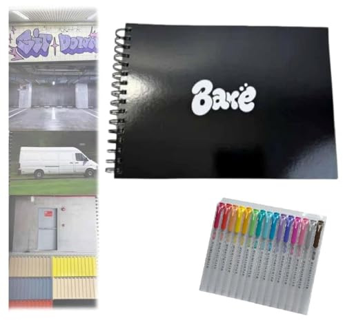 Graffiti-Skizzenbuch: 200lb recyceltes Papier, blankes Graffiti-Skizzenbuch mit 180 echten Stadtlandschaften, cooler Skizzenblock für Kinder und Erwachsene, blutfreies Papier