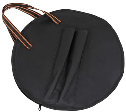 TOYANDONA Oxford Cloth Dumb Drum Carrying Bag with Comfortable Hand Strap Protective Yellow Stripe Design for Convenient Percussion Instrument Transport