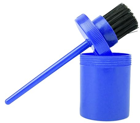 Cepillo de aceite para pezuñas con cubo, cepillo para casco de caballo para aceite, cepillo hidratante para el cuidado de pezuñas, con recipiente portátil, cerdas suaves para el cuidado de caballos