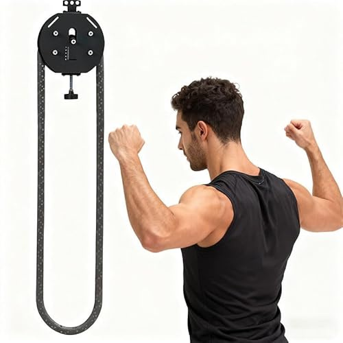Mixtric Endlosseilzug Maschine für Heim Fitnessstudio, Verstellbares Seilzugsystem, mit 150 Kg Belastbarkeit, 30 Kg Maximaler Widerstand, für GanzköRpertraining, Cardio, HIIT und Krafttraining