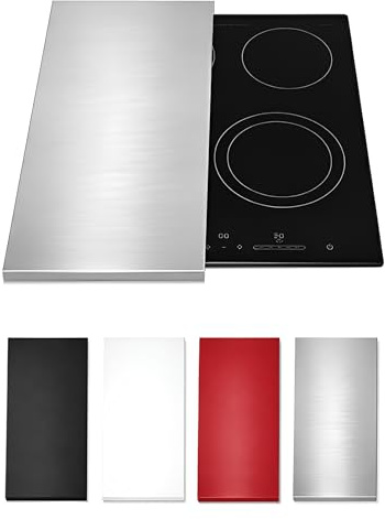 HOMELAY Tapa para vitrocerámica. Tapa cocina inducción (No GAS). 55 x 33 x 2,5 cm. Muy resistente. Hecho en España. Protector de vitroceramica, cubrevitroceramicas (1, Acero Inoxidable)