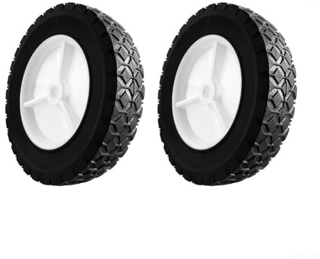 Ruota di ricambio da 20,3 cm, compatibile con artigiani per troy-bilt per Oregon 72-108 per tosaerba carrello barbecue grill, gomma plastica pneumatici (2 pezzi)