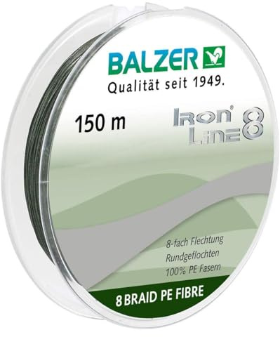 Balzer Iron Line 8-150m geflochtene Schnur zum Spinnfischen