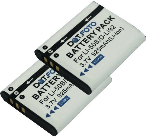 2 x Dot.Foto D-LI92 Premium 3.7v / 925mAh Batterie Rechargeable pour Pentax