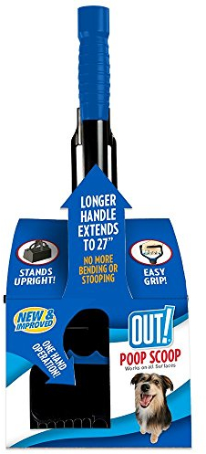 OUT! Einhändige, leicht zu drücken Hund Poop Scoop Scoop