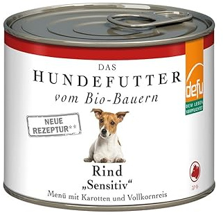 defu Comida para Perros | 1 x 200 g | Bio Rind Sensitiv | Comida húmeda orgánica Premium | pienso Completo para Perros