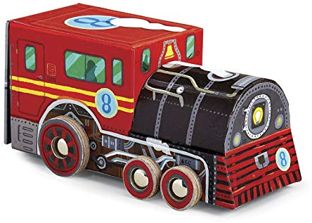 Crocodile Creek Lokomotive Zug Puzzle in Zug Form Box (48 Stück), 20,3 cm