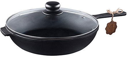 Nasha Maysternya Gusspfanne Bratpfanne aus Gusseisen Gussbratpfanne 26cm T203C3