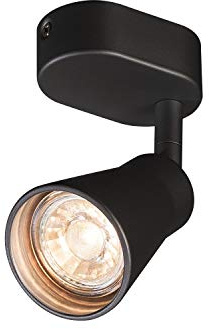 SLV Wand- und Deckenaufbauleuchte AVO CW Single/Decken- und Wand-Beleuchtung innen, Aufbau-Leuchte, Wandaufbauleuchte, Decken-Strahler / GU10 50.0W schwarz, 1000886
