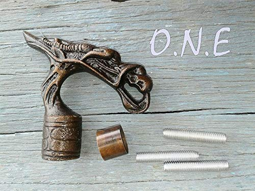alfiya Nautical Shop Dragon Head Vintage Antique Poignée Seulement pour Bâton de marche Canne