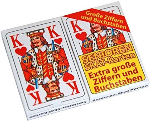 marion10020 Senioren Skat-Karten 32 Blatt Skat Karten Spielkarten Französisches Skatspiel, 12er-Set