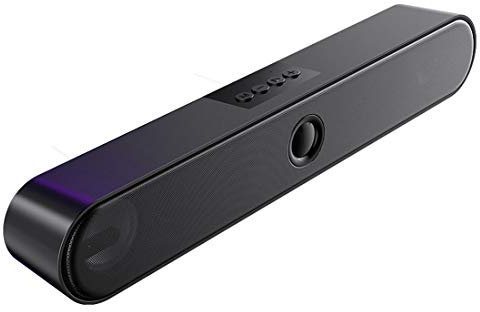 KUANDARMX Computer Bluetooth 5.0 Audio Cellulare soundbar Echo Wall subwoofer Card qualità Audio di Alta qualità Design Semplice ed Elegante, Adatto per Regali di Festa, Black