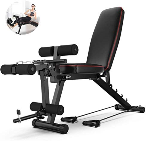 NTWXY Verstellbar Hantelbank - Multifunktion TrainingsBank Set, Fitness Schrägbank Bauchtrainer Verstellbare Sit-Up-Bank für Ganzkörpertraining
