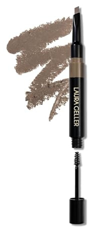 LAURA GELLER NEW YORK Sculpt-n-Stay 2-in-1 Waterproof Eyebrow Pencil & Brow Gel – Taupe – Fills Sparse Brows, Defines & Sets – Smudge-Proof, Long-Lasting, Natural Finish