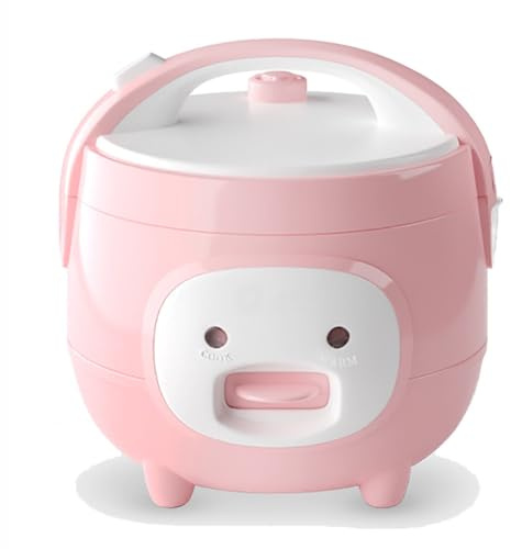 Rice Cooker & Steamer 2/3/4/5L Large Capacity Aluminum Alloy Non-Stick Liner for Family Dormitory for 2~9 People Rice Cooker (Color : Pink, Size : 3l)