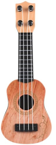 Alipis Kids Ukulele, Guitar Toys for Toddler Children Kids Musical Instruments Ukulele Model Toy Instruments Educational Music Learning s for Ages 3- 5 ( Light Brown )
