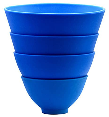 Lot de 2 bols mélangeurs en caoutchouc souple, 12 x 7 cm, bol de mélange d'alginate dentaire léger et réutilisable - Bols flexibles non collants