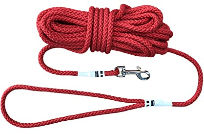 Hummelt Universalleine Schleppleine Leine 6mm 20m rot mit Handschlaufe