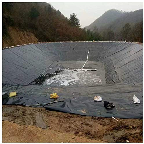 Teichfolie Teichfolie PVC 1.5x3m Schwarz Teich Folie Gartenteichfolie Gartenteich Koiteich Bachlauf Plane Pond HDPE Teichfolie Teich, Wasserdichte Teichfolie Gart(Size:10x10M(32.8x32.8ft),Color:0.4mm)
