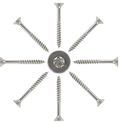 25 Stück Spanplattenschrauben aus Edelstahl mit Senkkopf (Teilgewinde) 4,0 x 60 mm TX20 - Holzschrauben Universalschrauben Edelstahlschrauben Flachkopf TORX I DIOS24®