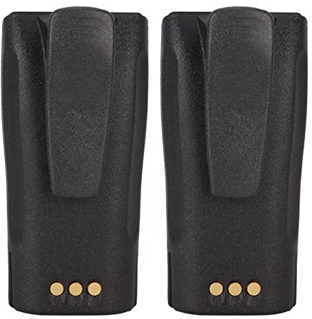 Batterie de Rechange pour Motorola CP040 CP150 CP200 CP380 GP3688 EP450, Batterie Lithium-ION 2600 MAh 7,4 V avec Clip Ceinture, Lot de 2 Piles Radio Bidirectionnelles