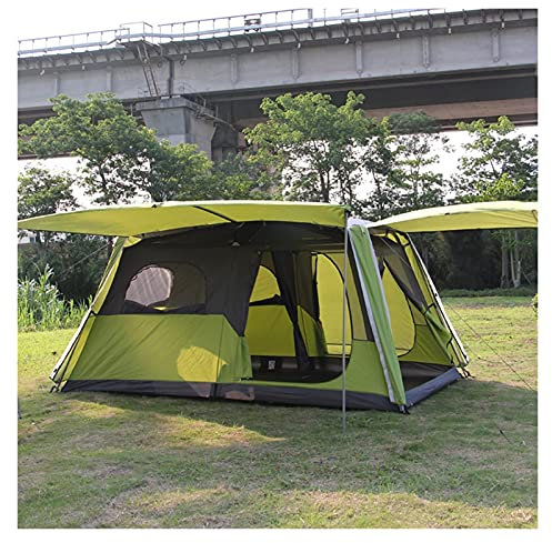 Familienzelte, Campingzelt für 8 Personen, doppelschichtiges Zelt – ultragroßes wasserdichtes Kuppelzelt mit Veranda, einfach aufzubauen, sofortiges Zelt mit Sonnenschutz