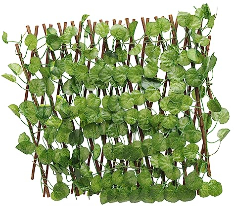 CIYODO Künstlicher Sichtschutzzaun Mauerblatt Hecke aus Pp und Abs Grün Wetterfest und Lichtbeständig für Garten und Outdoor Dekoration