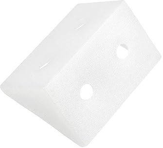 TOP-VIGOR 100 soportes de esquina de plástico, puerta de armario de 90 grados, 4 agujeros, soportes de ángulo de 33 x 19 x 19 mm para reforzar las juntas de los cajones y muebles