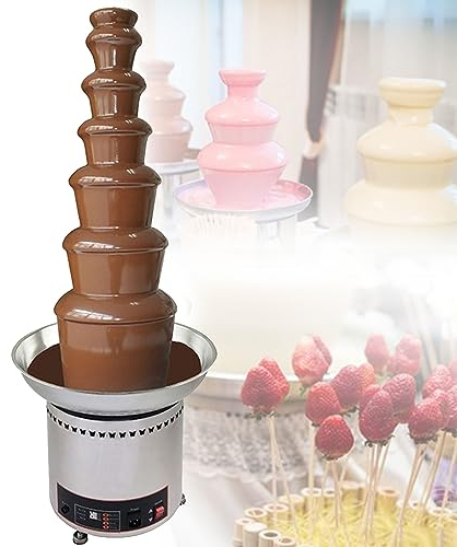 GIZMIT Electric Chocolate Fountain Machine for Parties, 7-Tier Chocolate Melting Machine, Commercial Stainless Steel Hot Chocolate Fountain for Cheese BBQ Sauce Ranch Party Banquet Cake Shop,7Tier