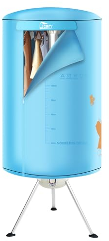 Uten Asciugatrice Elettrica Portatile, 1000W Asciugabiancheria Elettrico con Riduzione del Rumore per Dormitori Familiari, Alta Capacità Facile da Riporre
