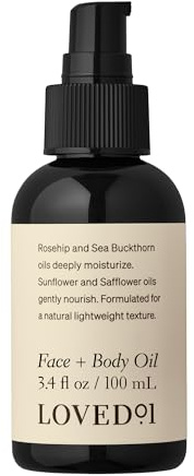 Loved01 Face & Body Oil, John Legend Skincare, Vitamin A & E, Fades Scars, Stretch Marks & Hyperpigmentation, Lightweight Non-Greasy, Daily Hydration, Vegan & Cruelty-Free, 3.4 oz