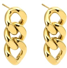ONLYJUMP Chain Link Earrings for Women Girls Gold Plated Chunky Chain Link Earrings Oval Cuban Link Paperclip Geometric Dainty Dangle Drop EarringsHypoallergenic Dangle Drop Earrings Jewelry Gifts,