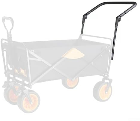 HEBEOT Schiebegriff für Wagen, schwarz, ABS + Metall, 52 x 24 x 5 cm, 1300 g, faltbar, für Innen- und Außenbereich, Montage erforderlich, Lenkrolle, Mehrzweckwagen-Zubehör
