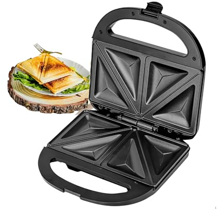 2 Slice Sandwich Toaster Maker 750W – Non-Stick, Easy Clean Toastie Machine with Cut & Seal System, Cool Touch Handle & Auto Temperature Control