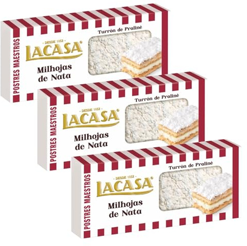 Lacasa 3x Turrón de Milhojas de Nata 200 G