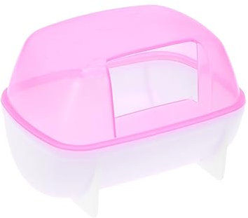 HAPINARY 500g Chinchilla Hamster Sandbad Haus Mit Duft-badesand Pinkes Badezimmer Für Hamster Und Kleine Tiere Beschäftigung Aktivität