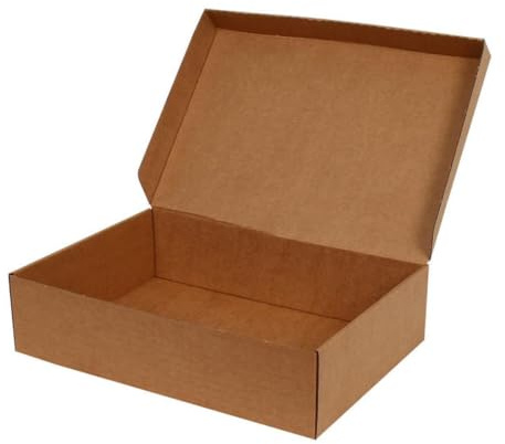 NoblesBox Klappschachtel 320x220x80 mm - Maxibriefkarton, Faltschachtel für Versand, Post, Büchersendung, Rechteckig, Stabil, Braun, Versandschachtel (25)