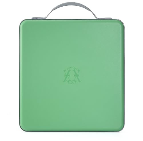 alavisxf xx CD Case, 224 Capacity Hard Plastic CD DVD Case Holder, Portable Large Capacity Disc Storage Organizer Holder for Car, Home, Travel (Green, 224 Capacity)
