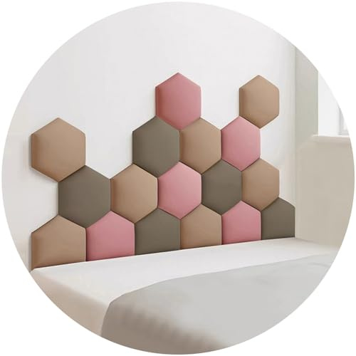 Panneaux muraux rembourrés, tête de lit autocollante et Anti-Collision, décoration Murale 3D Moderne pour Chambre d'enfant (Marron foncé, 120 x 70 cm)