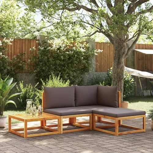Festnight Balkon Lounge Klein Ecklounge Gartenlounge Set Holz Balkonmöbel Kleiner Balkon Sofa Ecksofa Terrassenmöbel Loungemöbel Gartenmöbel Lounge Möbel Outdoor Massivholz Akazie