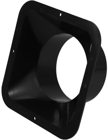 Connettore Flangia Condotto di Ventilazione Abs Nero | Adattatore da Flangia a Tondo, per Collegare Sistemi di Condotti, Uso Industriale